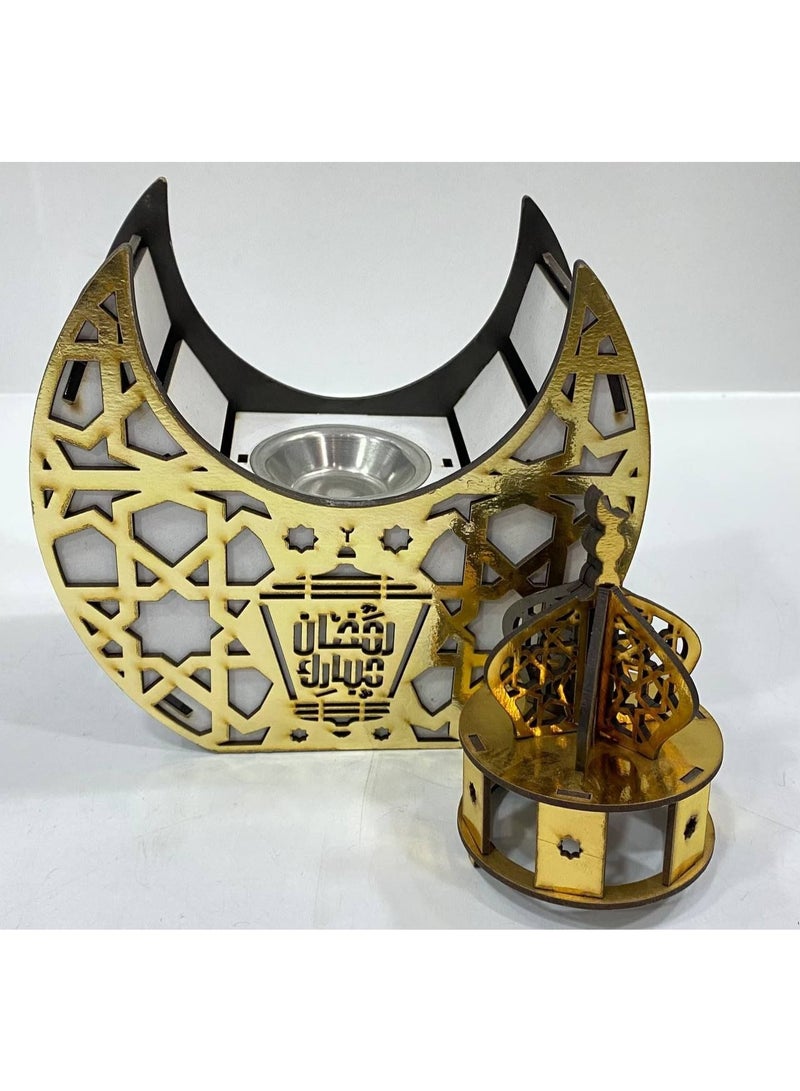 مبخرة عود وبخور على شكل هلال رمضان - Image 3